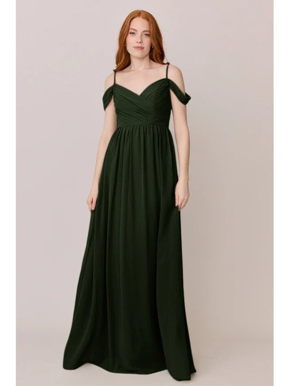 NWT Revelry Lily Chiffon Maxi Dress in Olive Sz 4